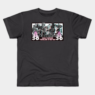 Cult Movie Trailer A-Go-Go 3-D Kids T-Shirt